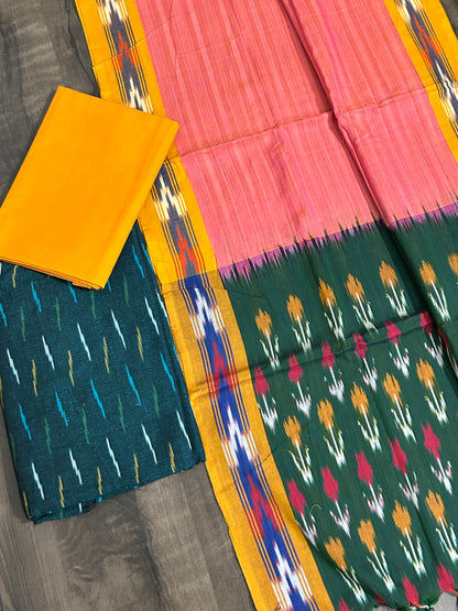 Ikat Cotton Dress Material