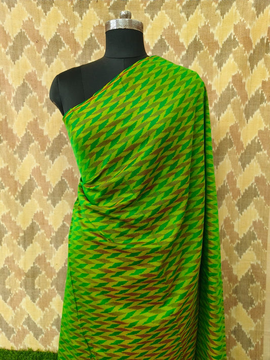 Ikat Silk Cotton Kurti Material
