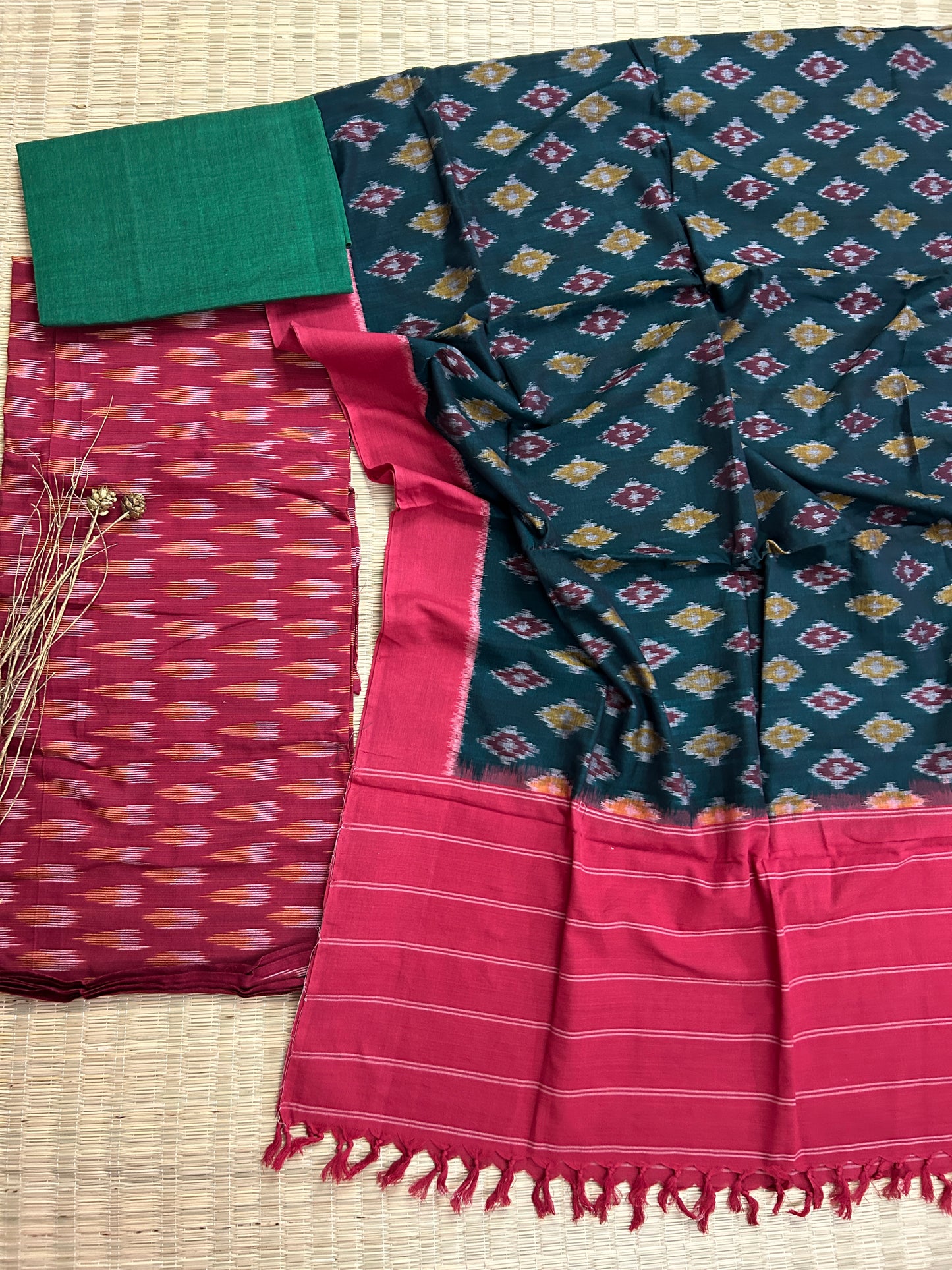 Double Ikat Cotton Dress Material