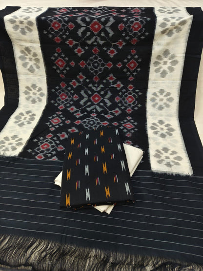 Double Ikat Cotton Dress Material