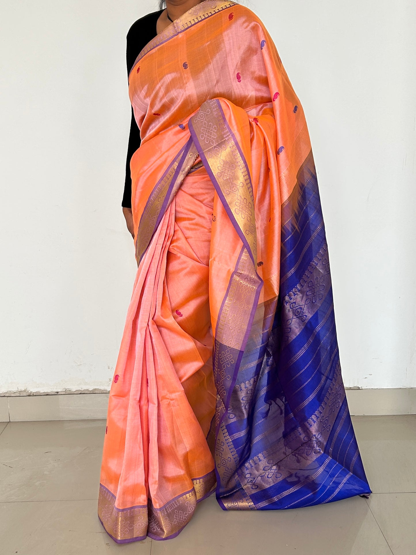 Arani Silk Saree with All over bootis
