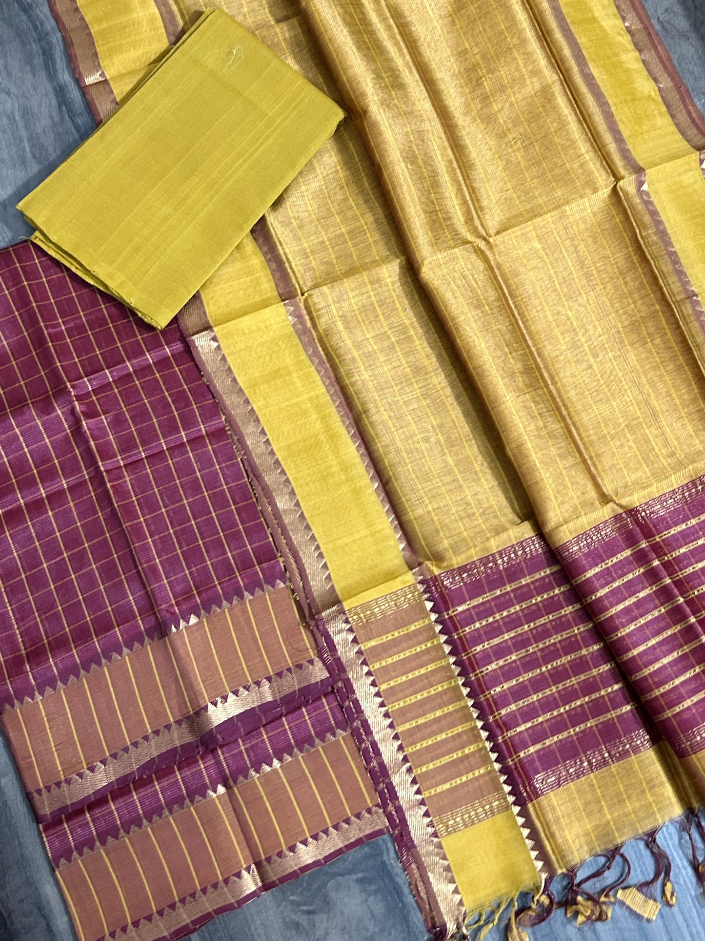 Mangalagiri Silk Cotton Dress Material