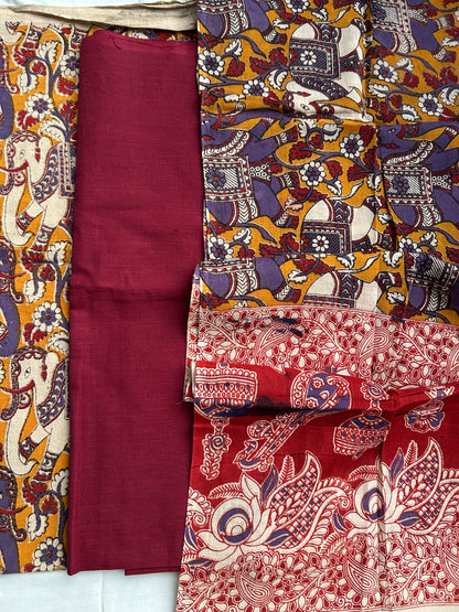 Kalamkari Cotton Dress Material