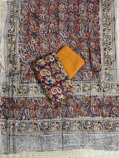 Kalamkari Cotton Dress Material