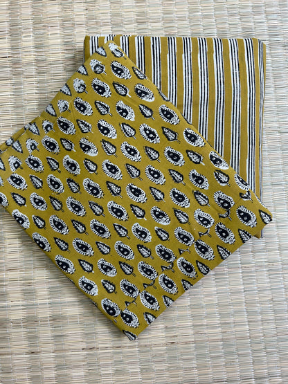 Bagru Hand Block Print Cotton Top Bottom Set