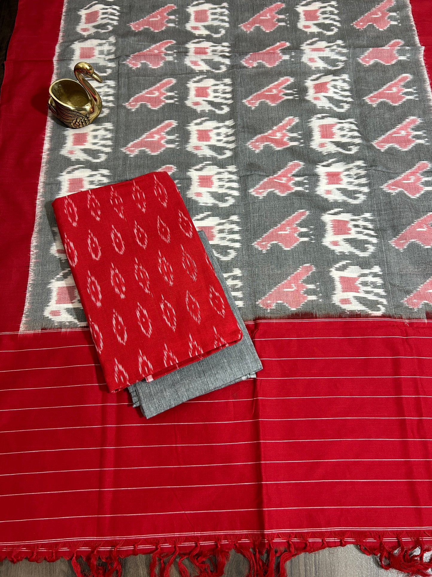 Double Ikat Cotton Dress Material