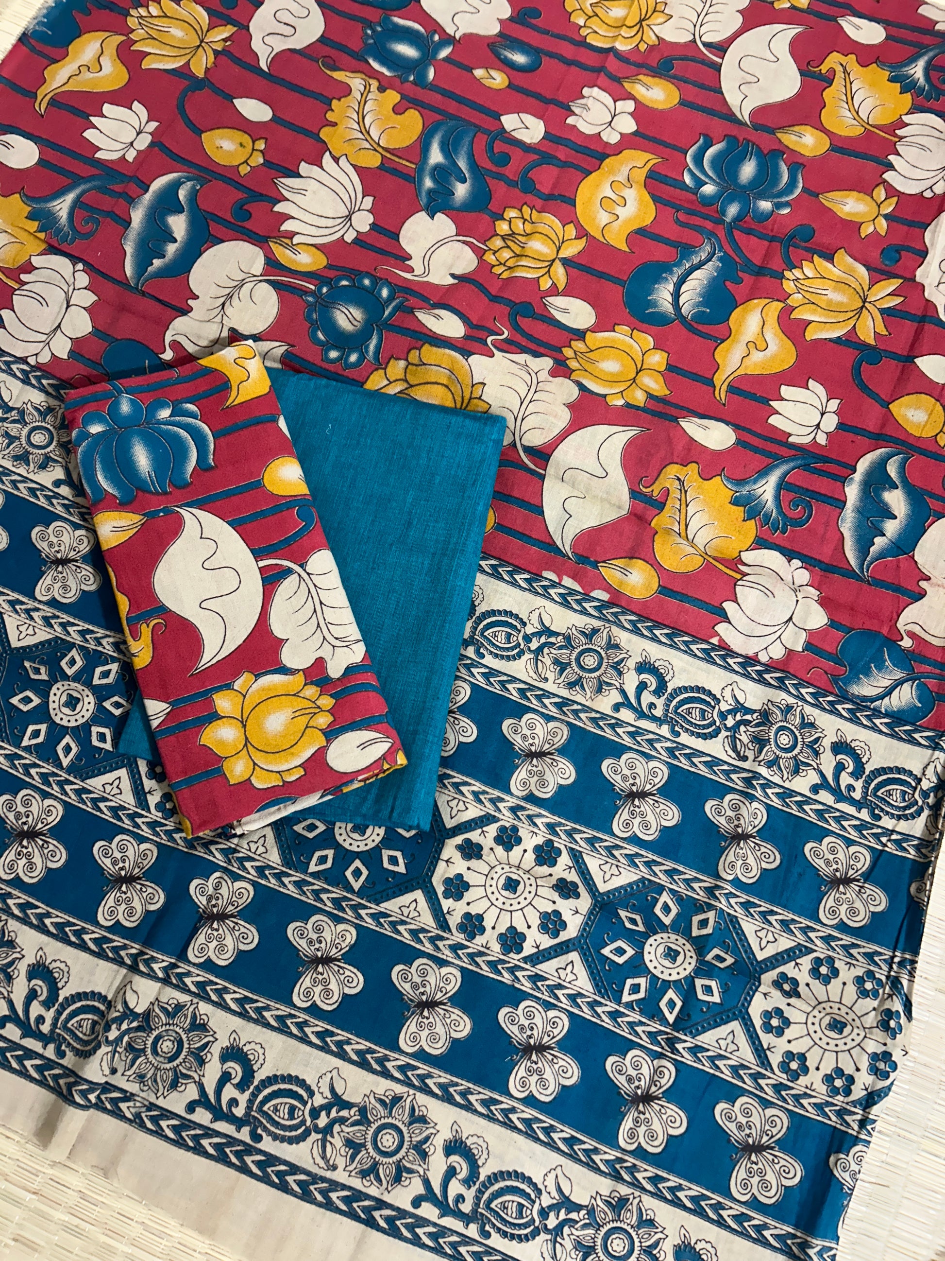 Kalamkari Cotton Dress Material