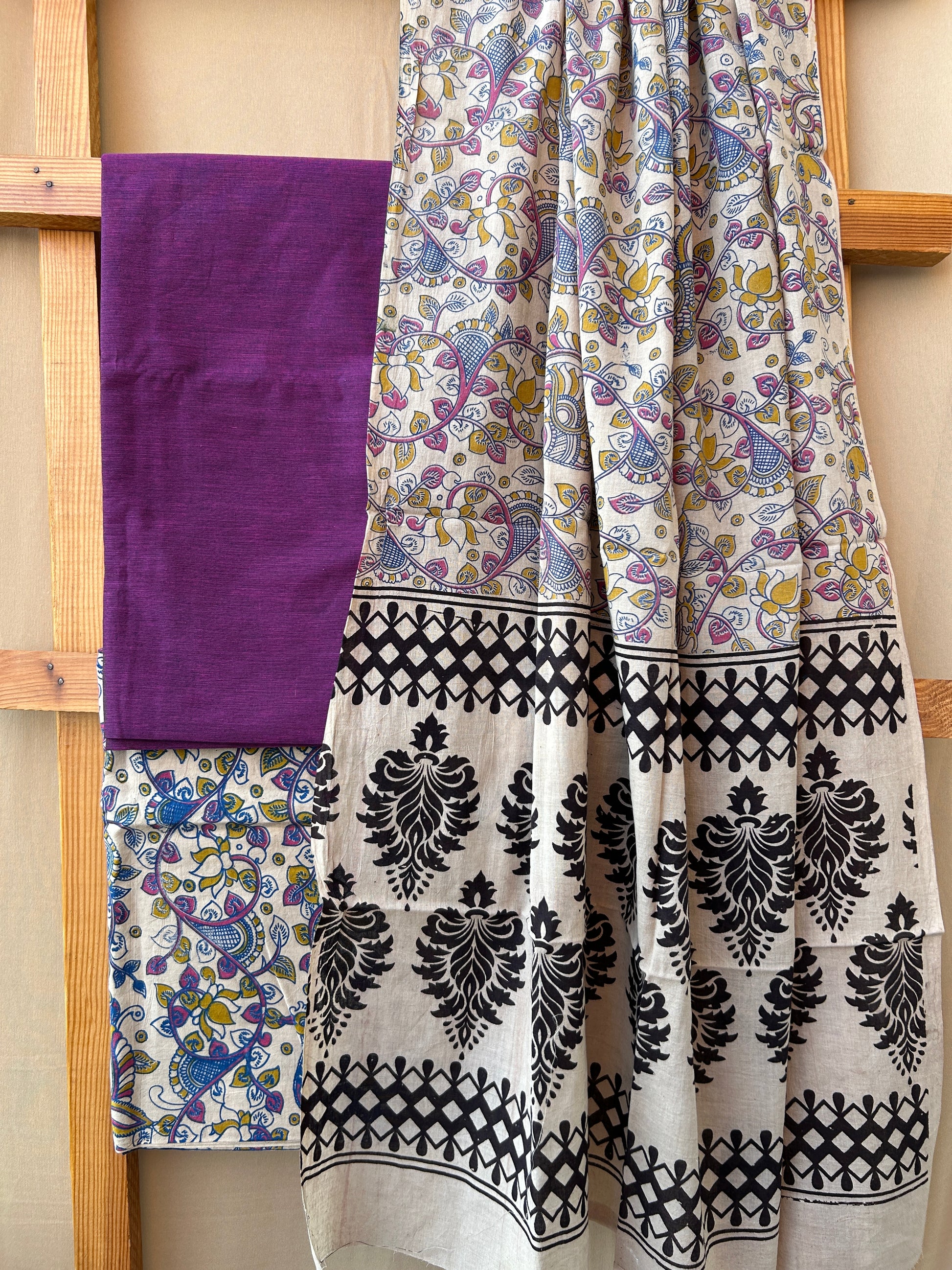 Kalamkari Cotton Dress Material