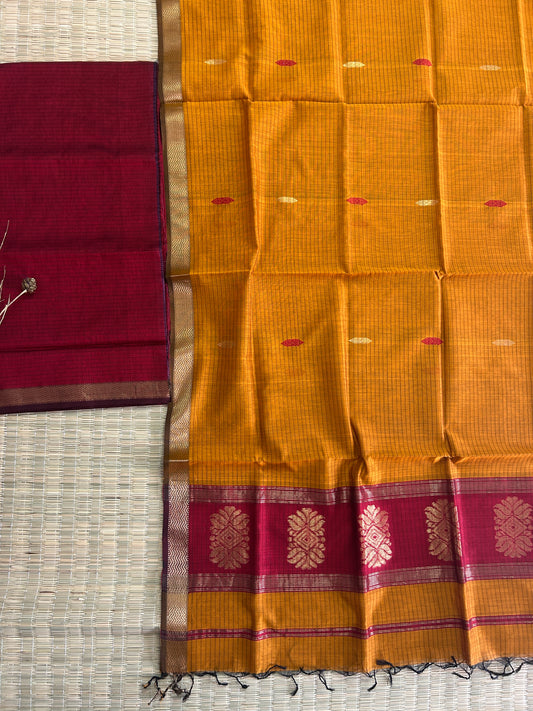 Maheshwari Silk Cotton Dress Material