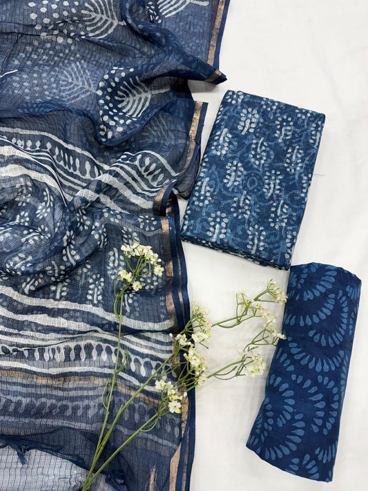 Hand BlockPrint Kota Doriya Dress Material