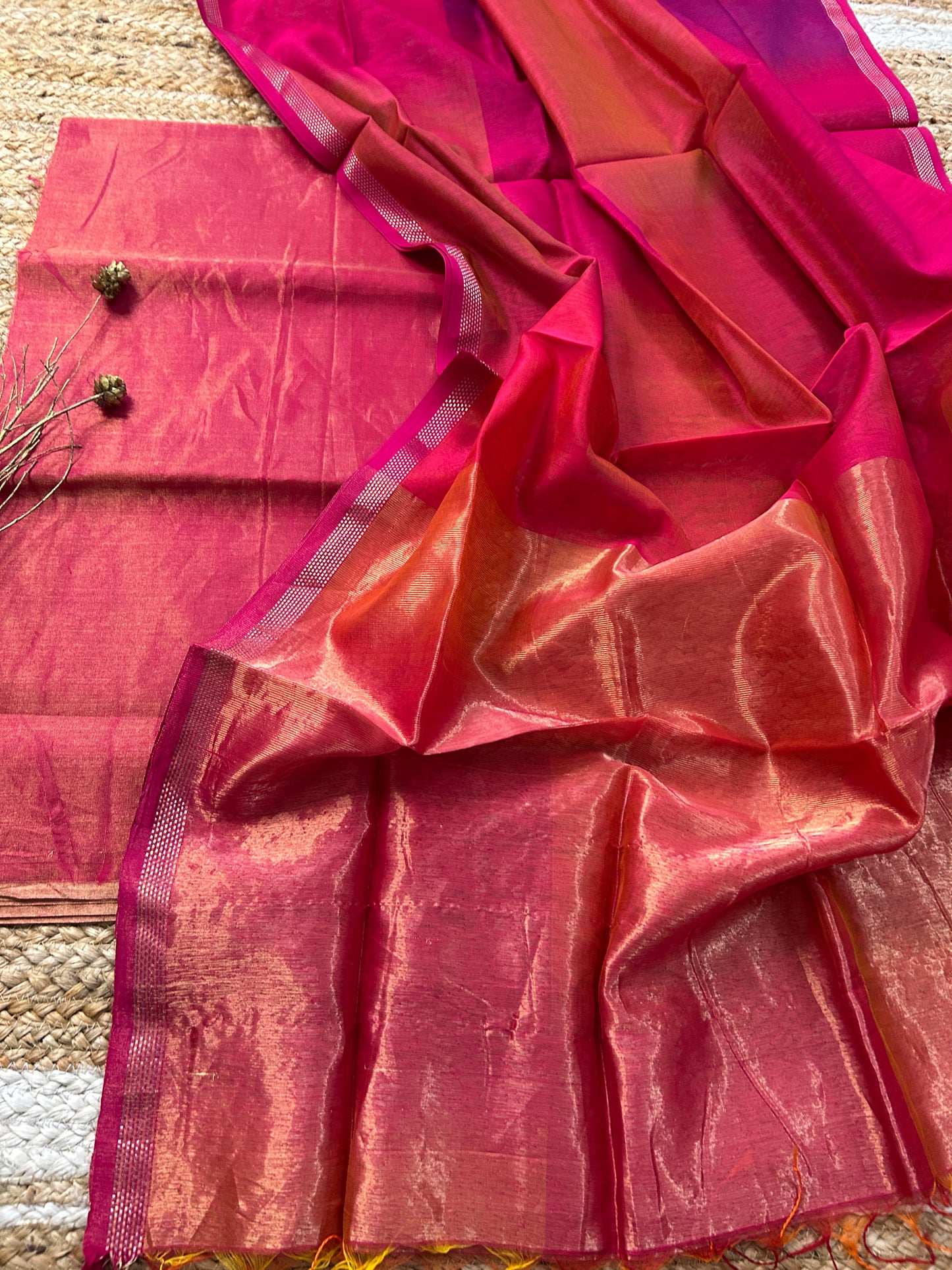 Maheshwari Tissue Silk Dress Material