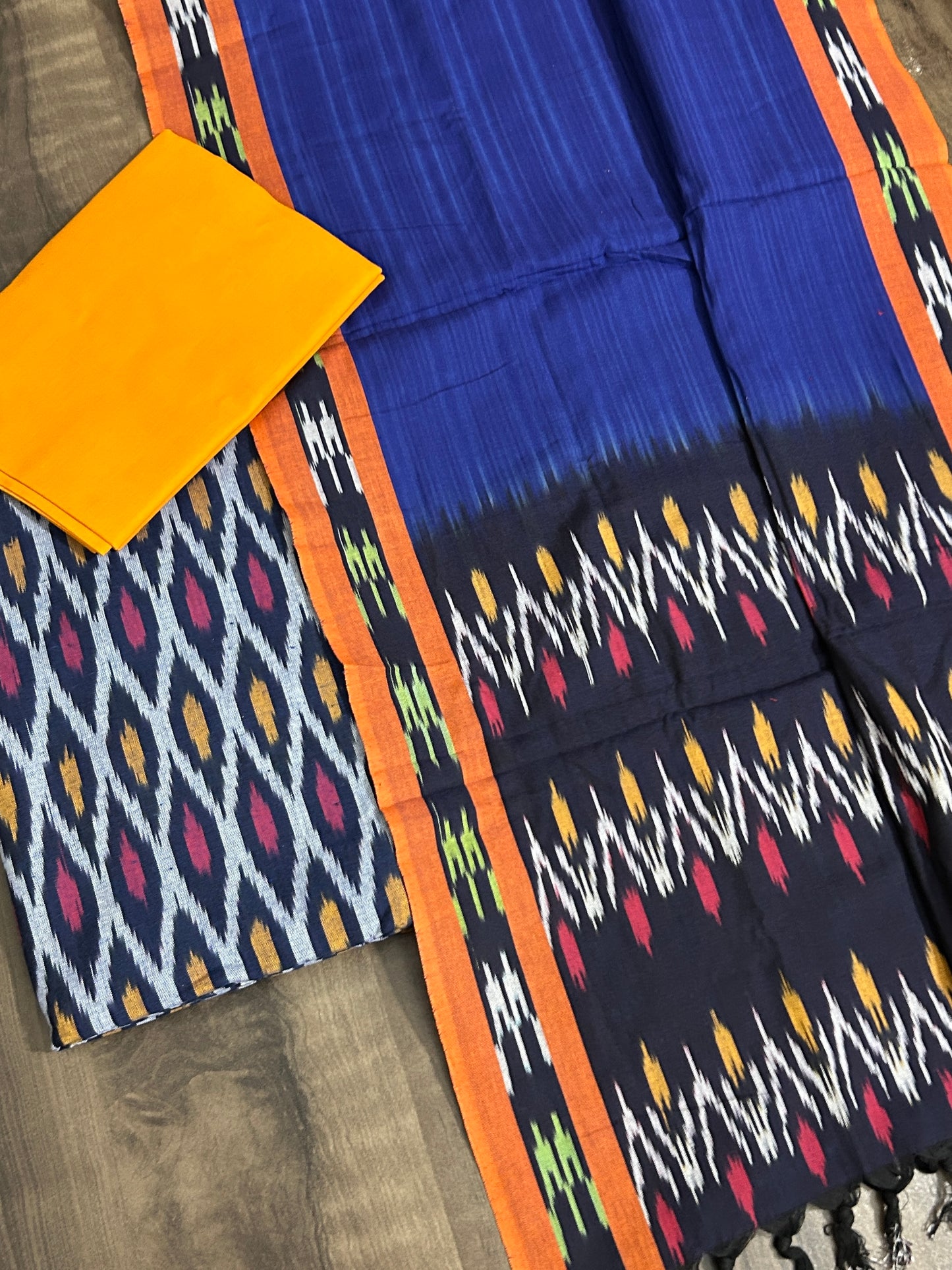 Ikat Cotton Dress Material