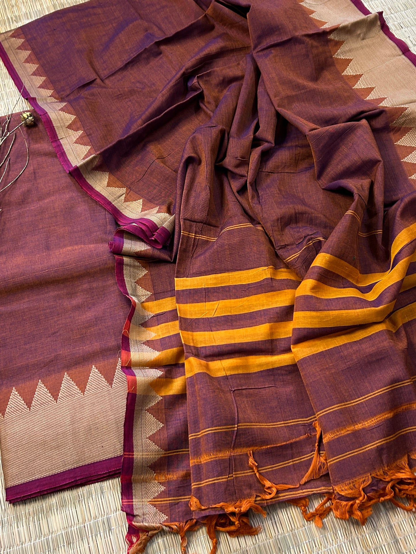 Narayanpeth Cotton Dress Material with Woven Border