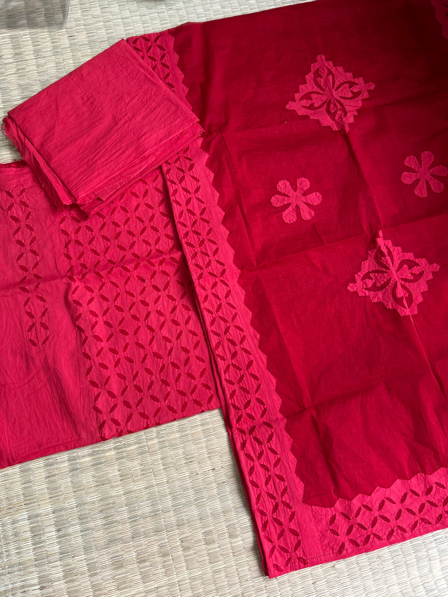 Appliqué Work Cotton Dress Material