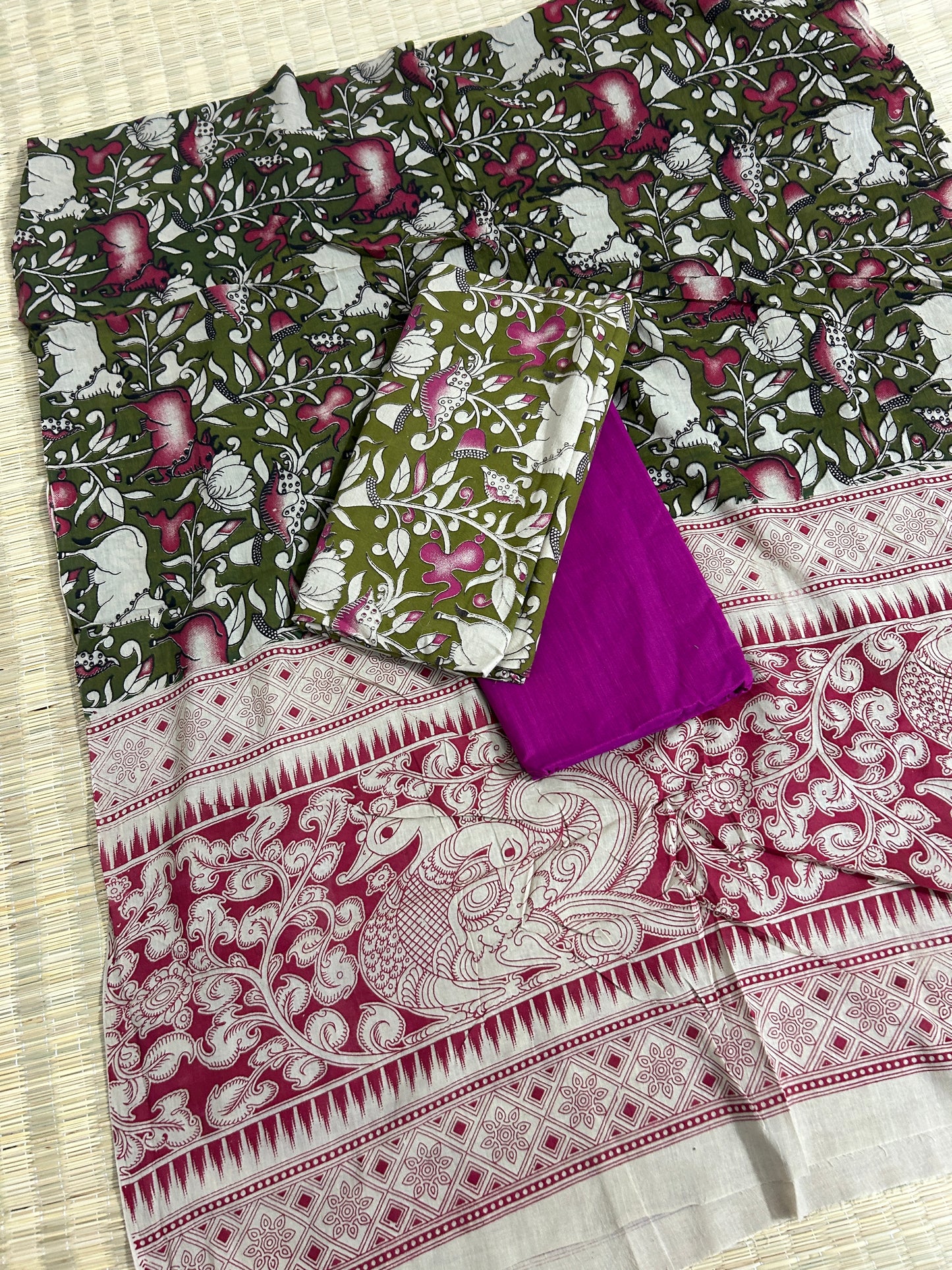 Kalamkari Cotton Dress Material
