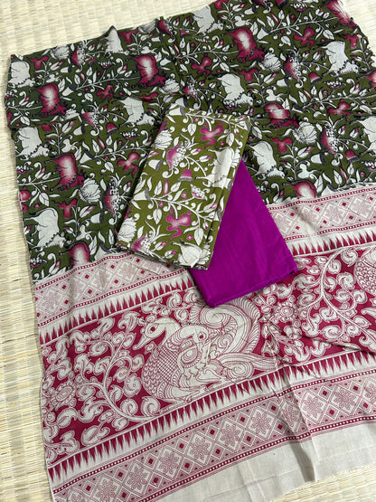 Kalamkari Cotton Dress Material