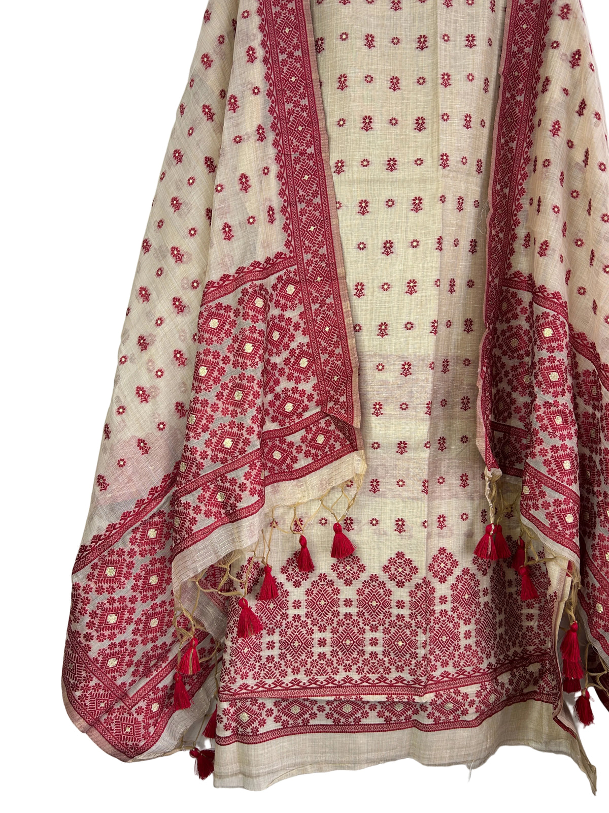 Assam Muga Cotton Hand Woven Dress Material