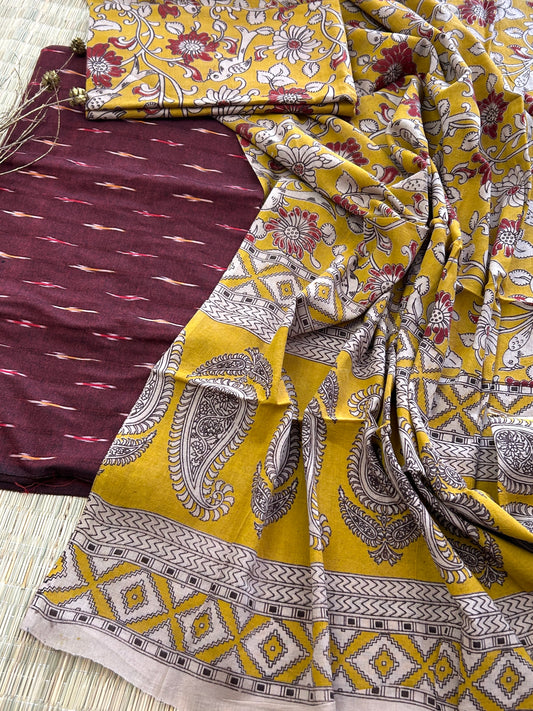 Ikat - Kalamkari Cotton Dress Material