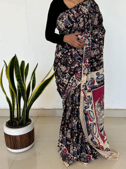 Kalamkari Cotton Saree with Blouse