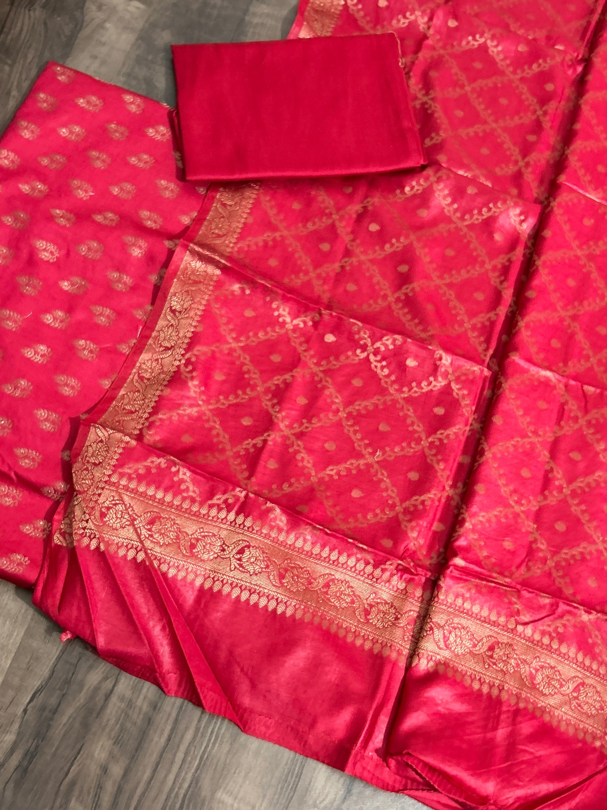 Banarasi Silk Cotton Dress Material