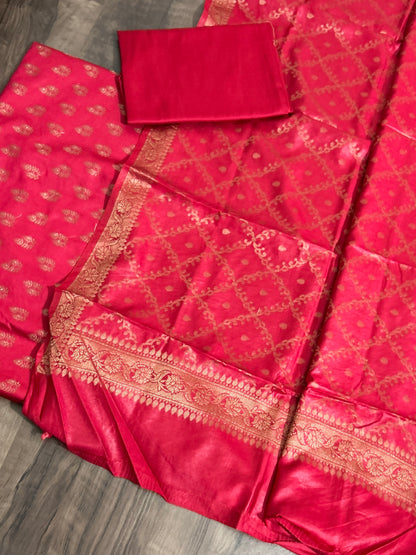 Banarasi Silk Cotton Dress Material