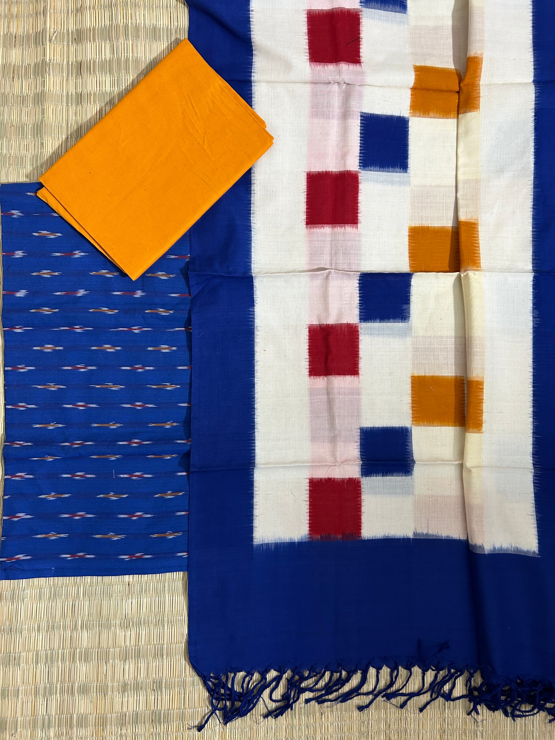 Double Ikat Cotton Dress Material