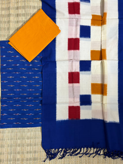 Double Ikat Cotton Dress Material