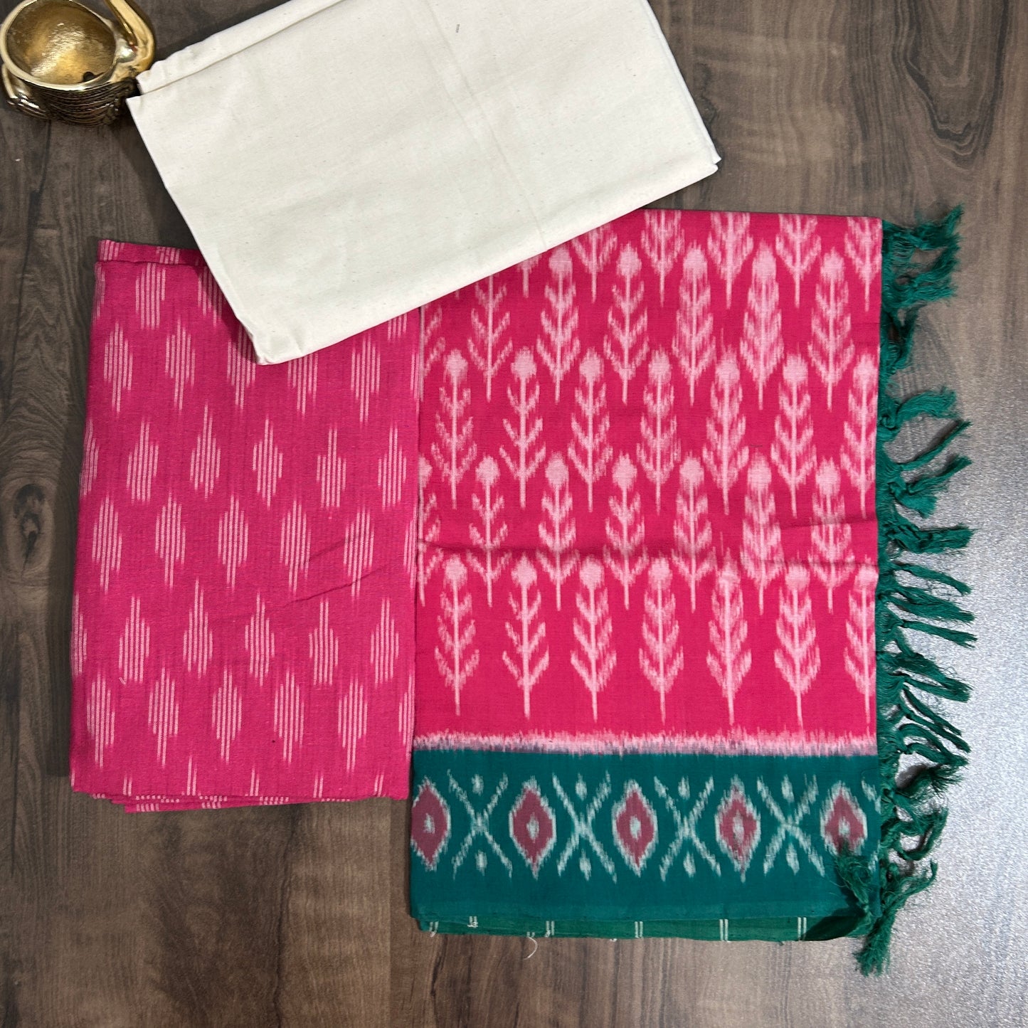 Double Ikat Cotton Dress Material