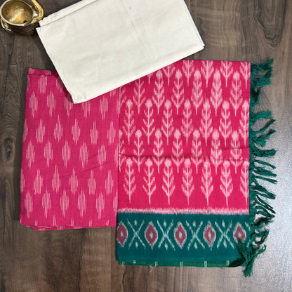 Double Ikat Cotton Dress Material
