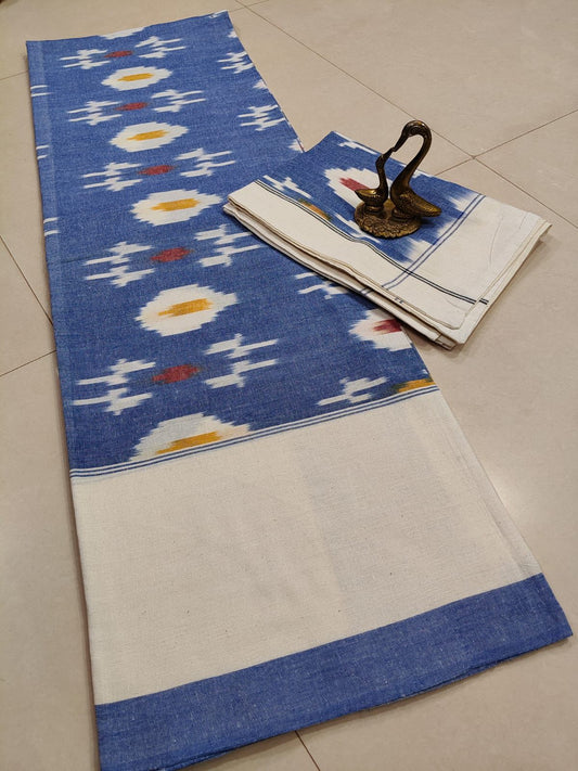 Ikat Double Cot cotton bedsheet