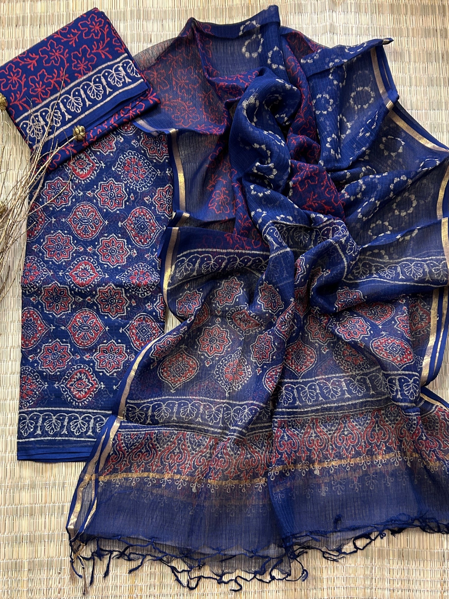 Hand BlockPrint Kota Doriya Dress Material