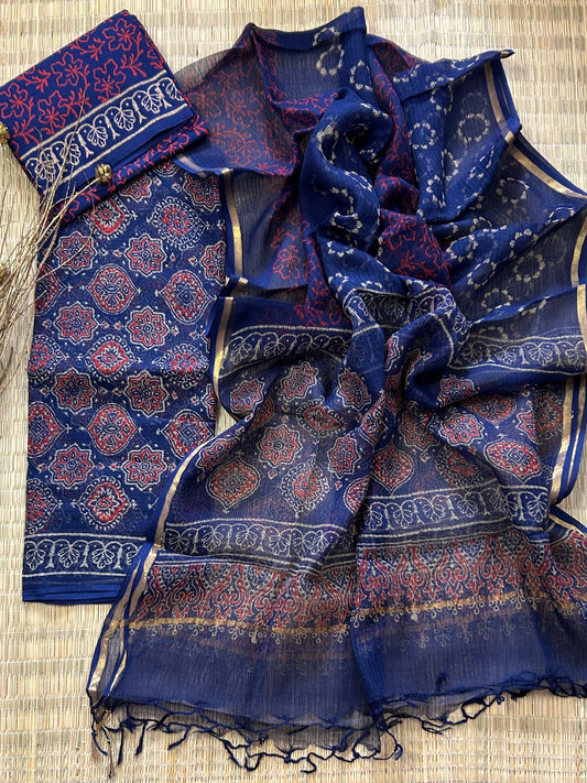 Hand BlockPrint Kota Doriya Dress Material