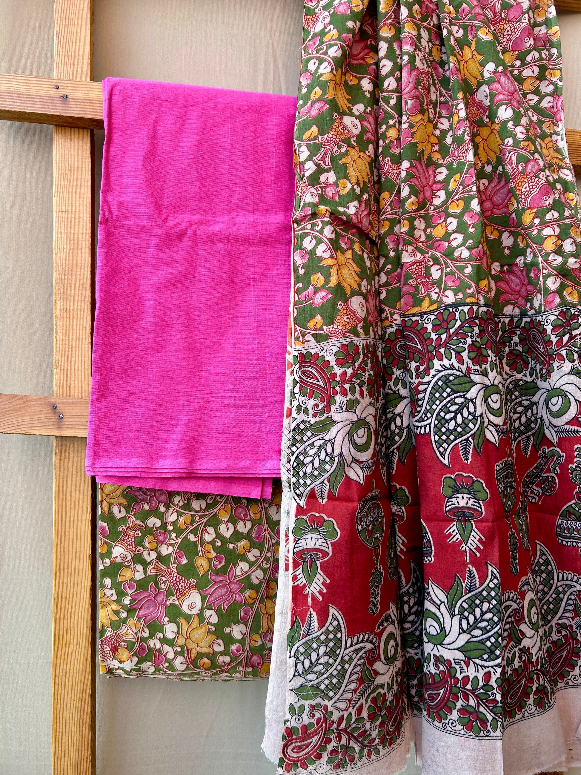 Kalamkari Cotton Dress Material