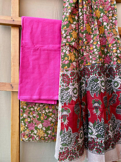 Kalamkari Cotton Dress Material