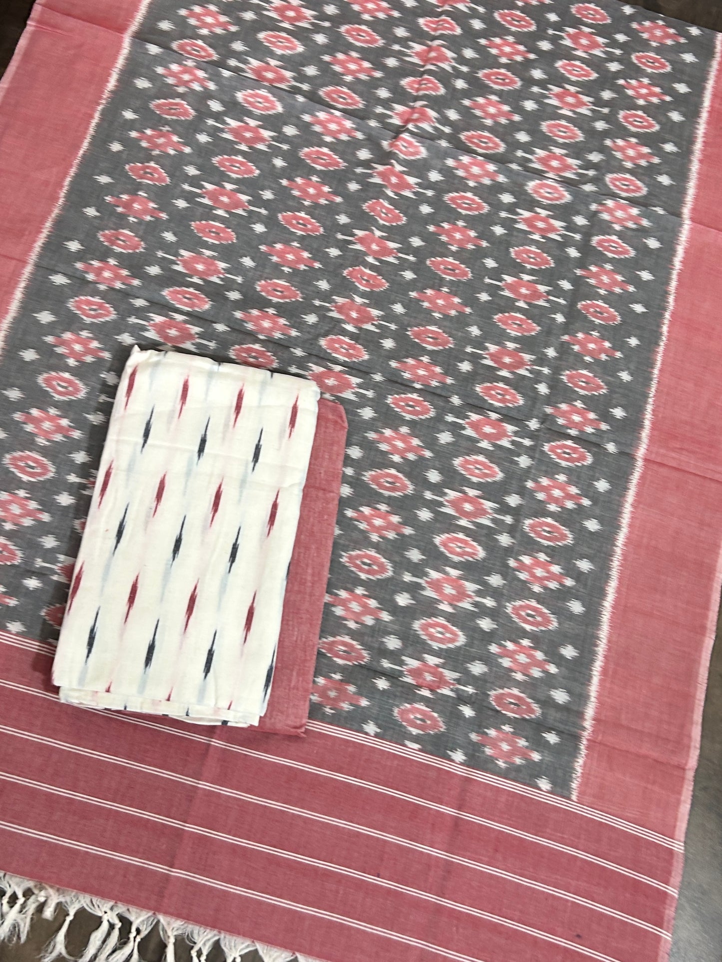 Duble Ikat Cotton Dress Material