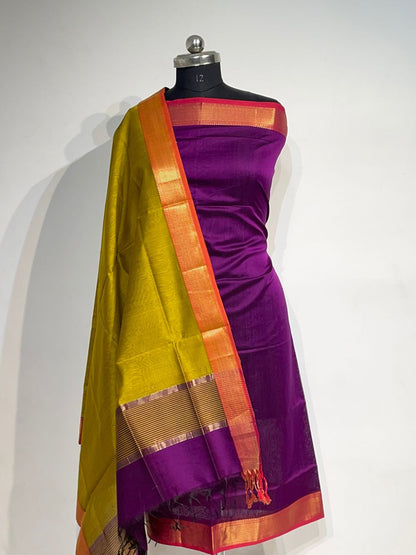Maheshwari Silk Cotton Dress Material