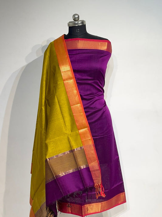 Maheshwari Silk Cotton Dress Material