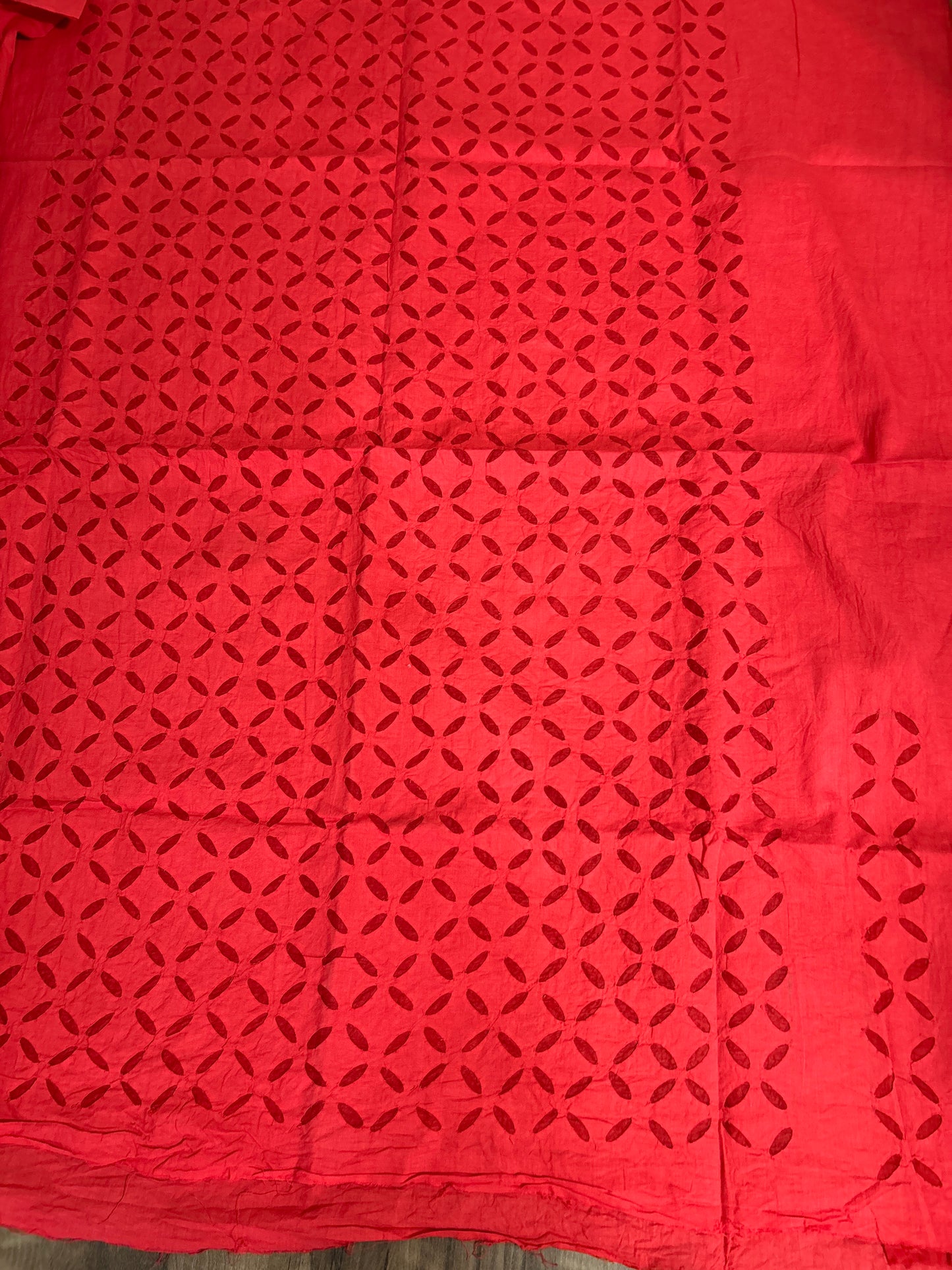 Appliqué Work Cotton Kurti Fabric