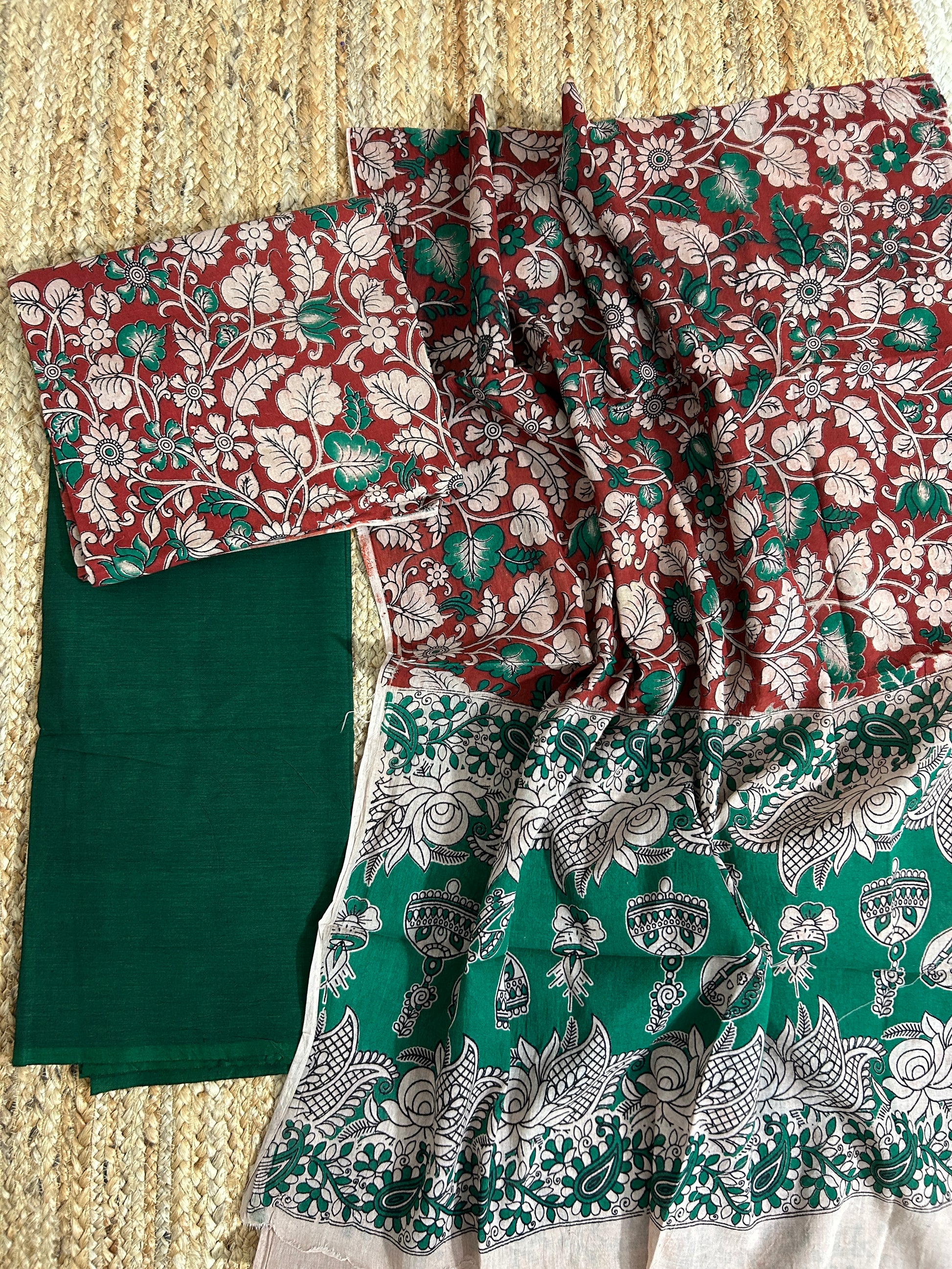 Kalamkari Cotton Dress Material