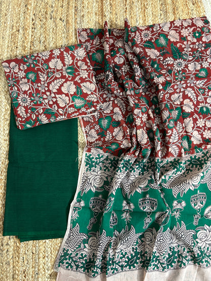Kalamkari Cotton Dress Material