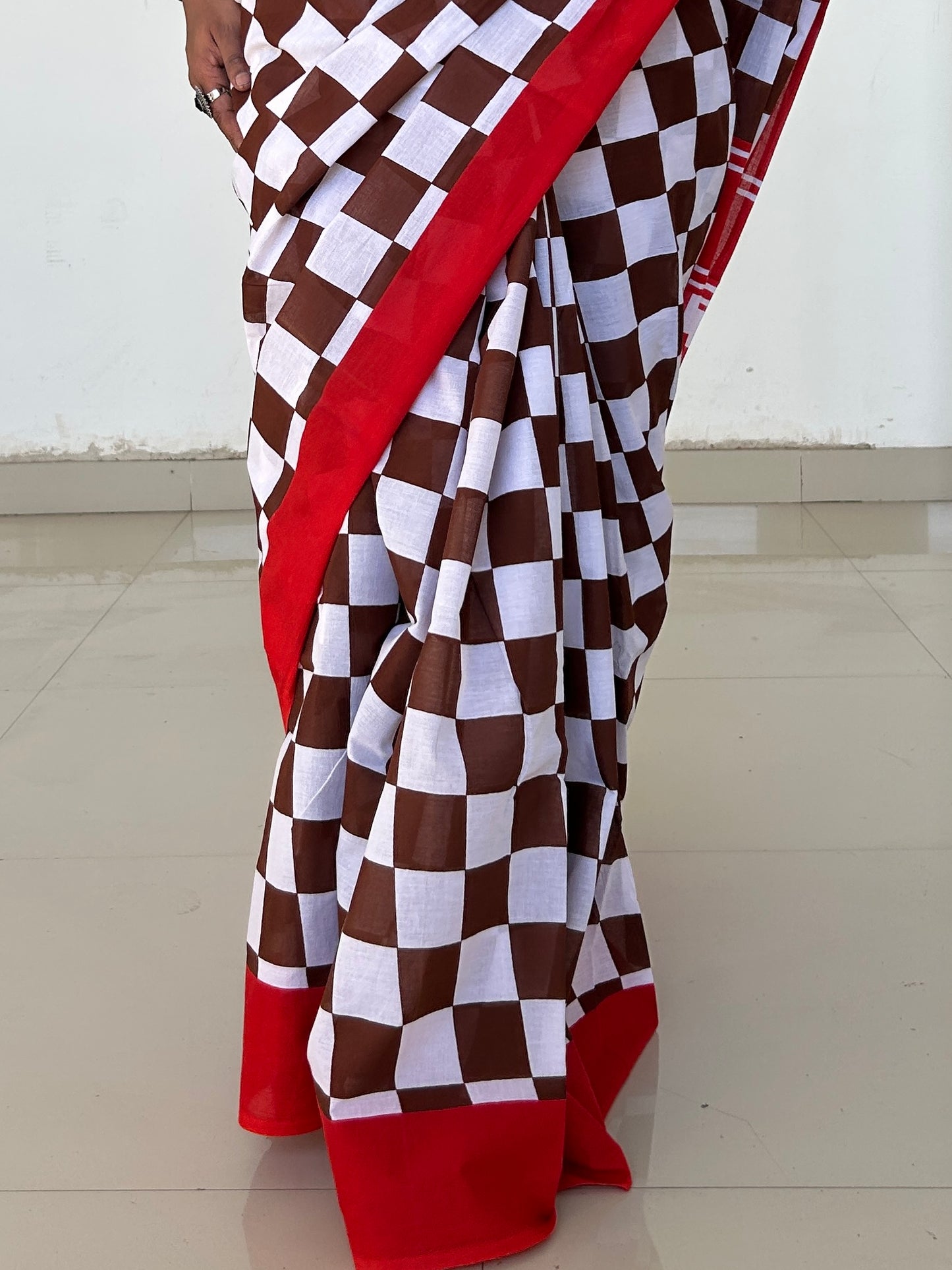 Hand Block Print Cotton Saree with Blouse