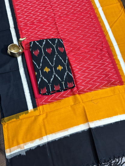 Double Ikat Cotton Dress Material