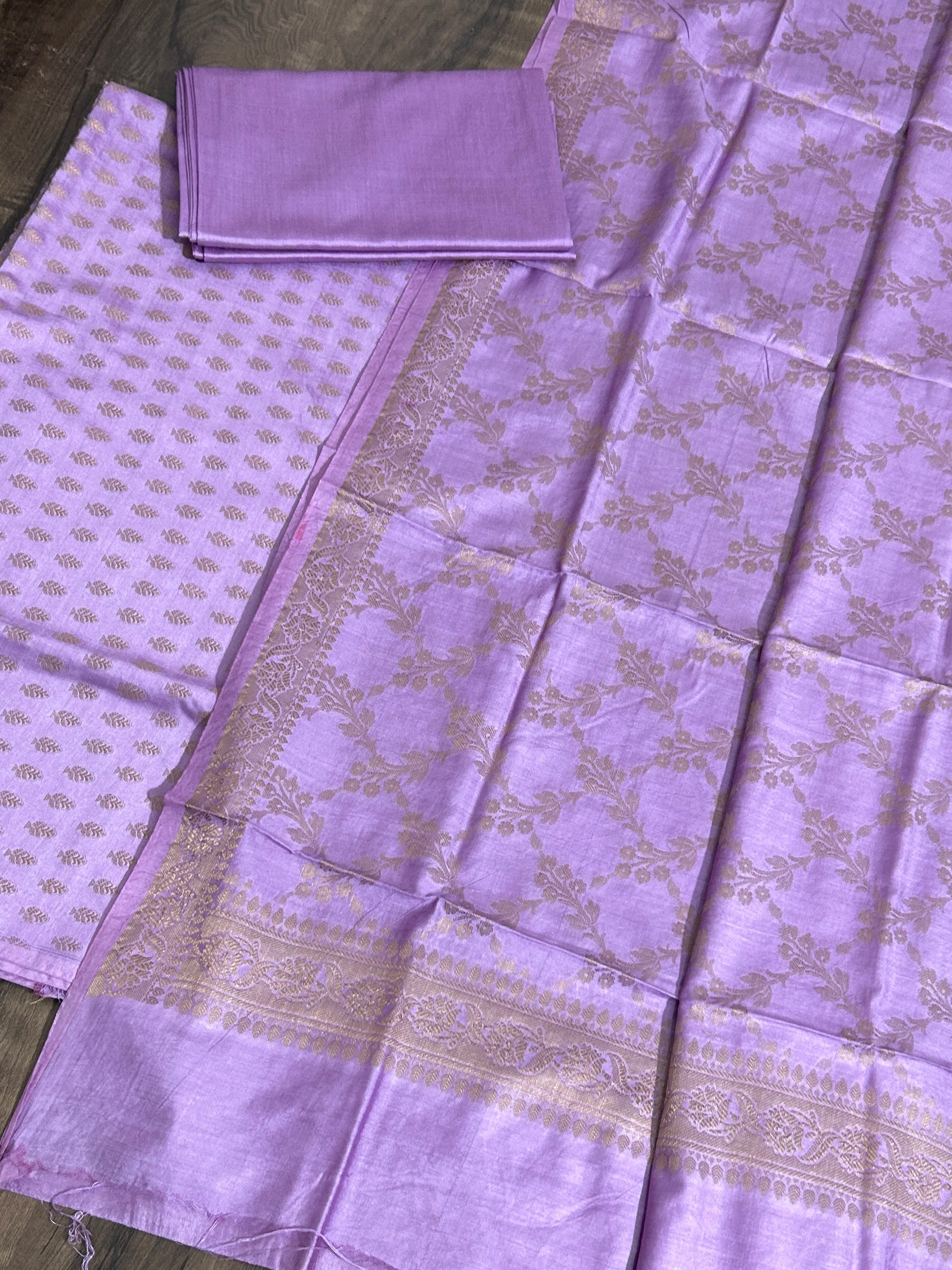 Banarasi Silk Cotton Dress Material
