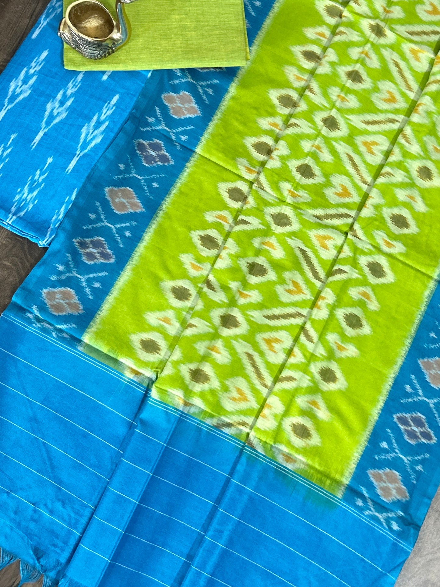 Double Ikat Cotton Dress Material