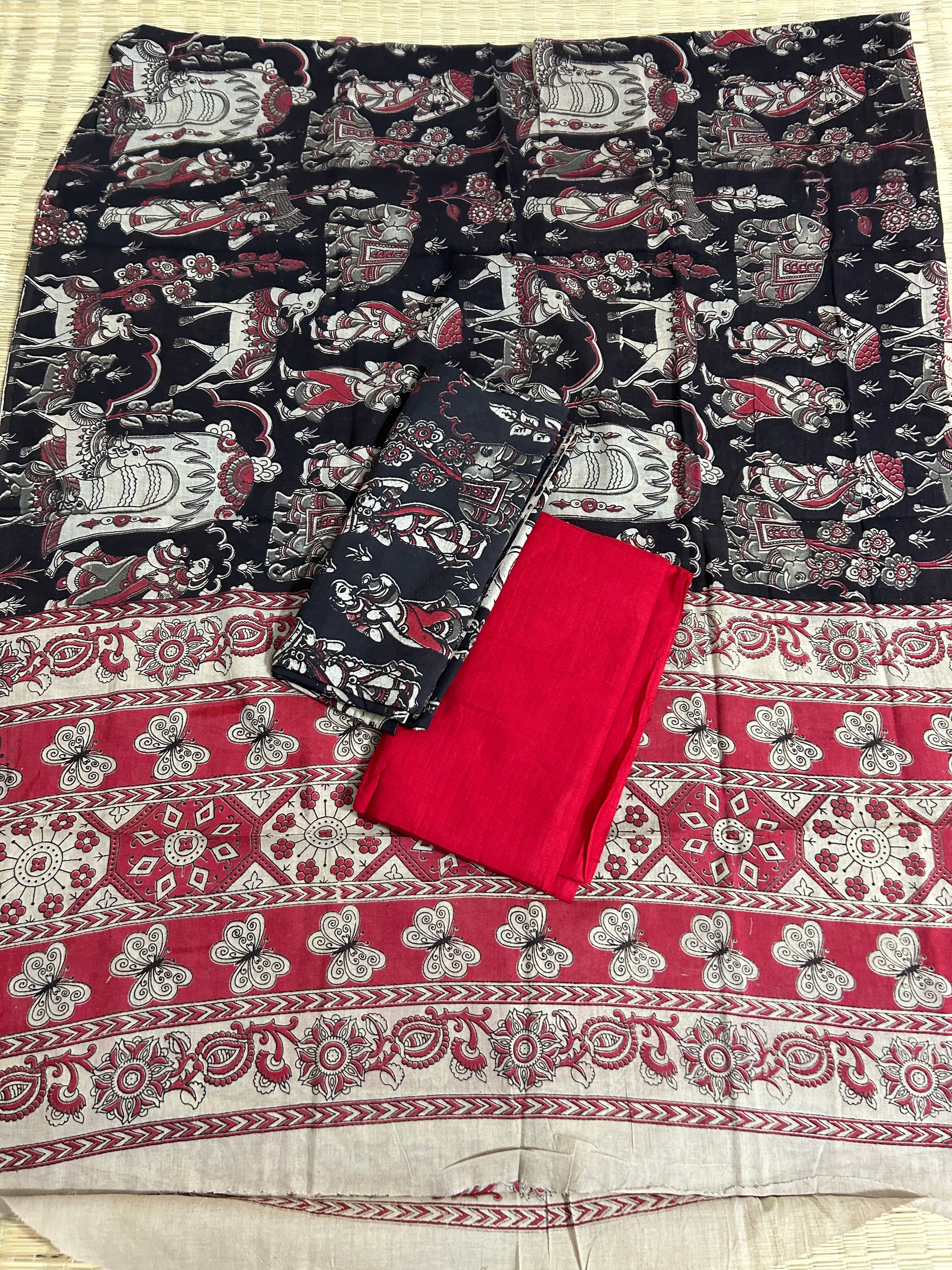 Kalamkari Cotton Dress Material