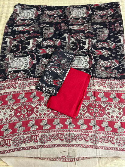 Kalamkari Cotton Dress Material
