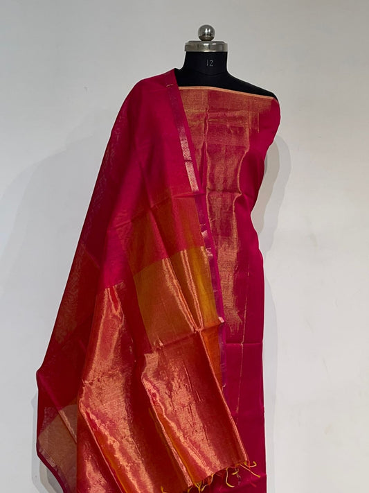 Maheshwari Tissue Silk Dress Material