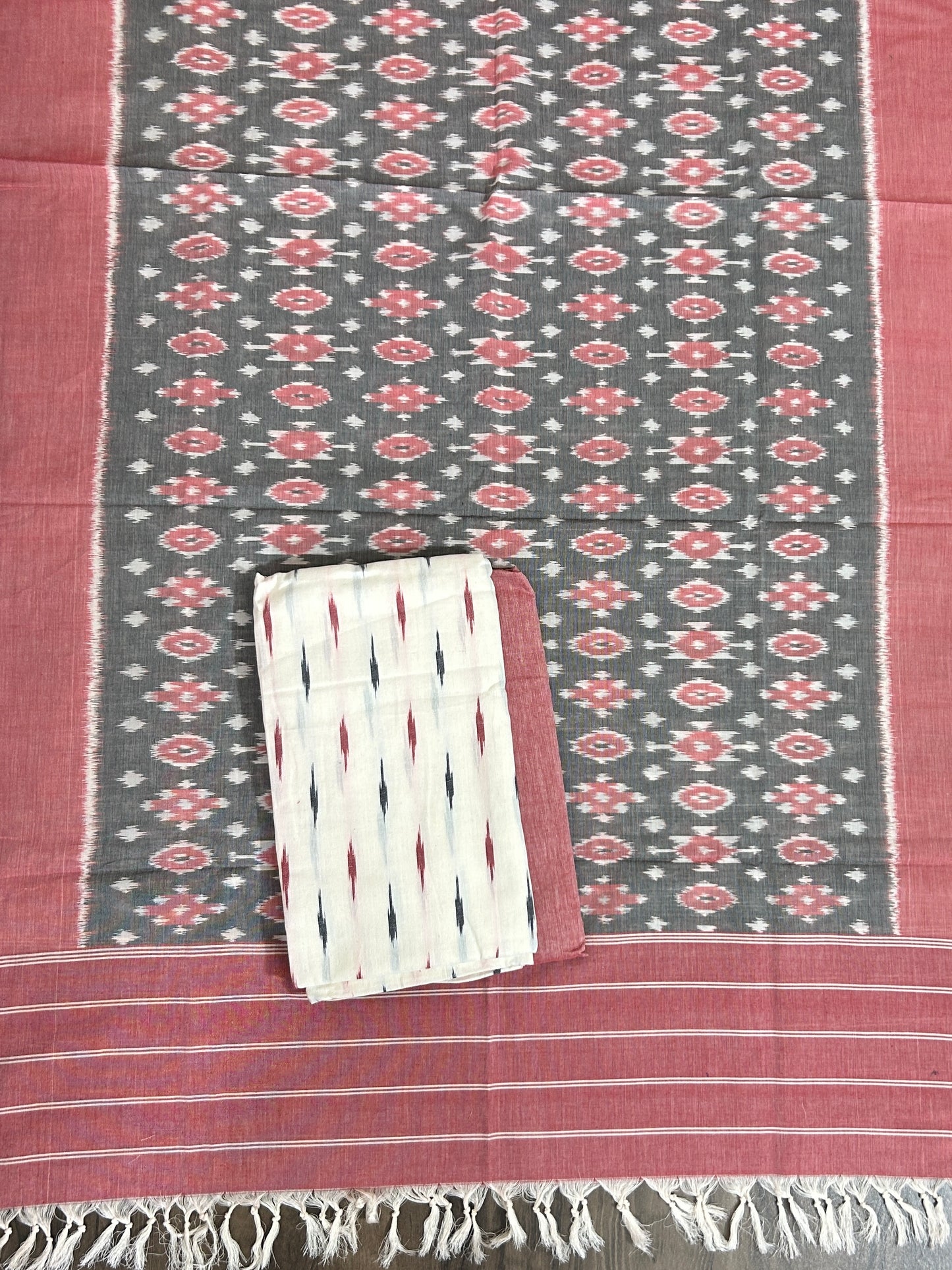 Duble Ikat Cotton Dress Material