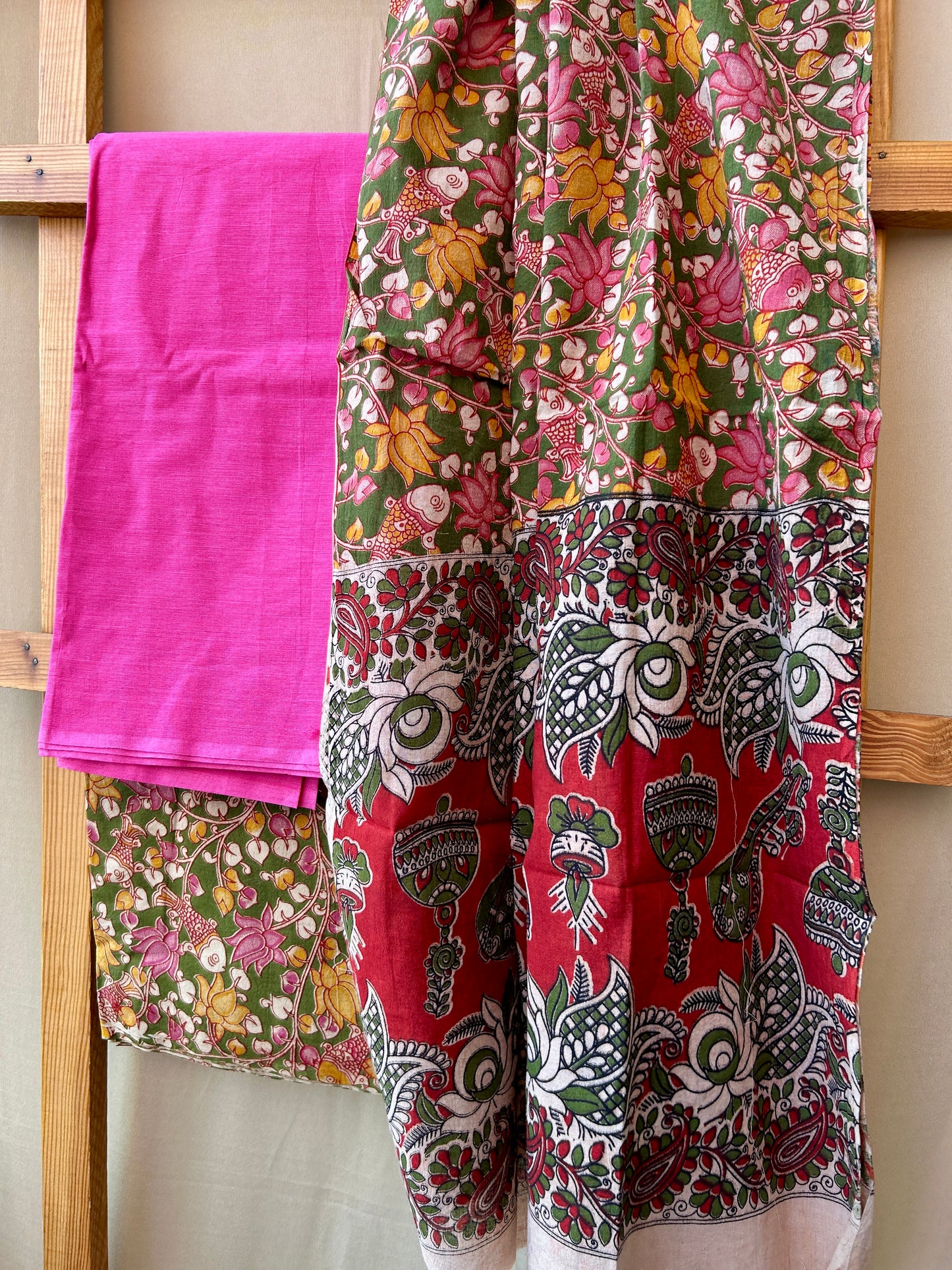 Kalamkari Cotton Dress Material