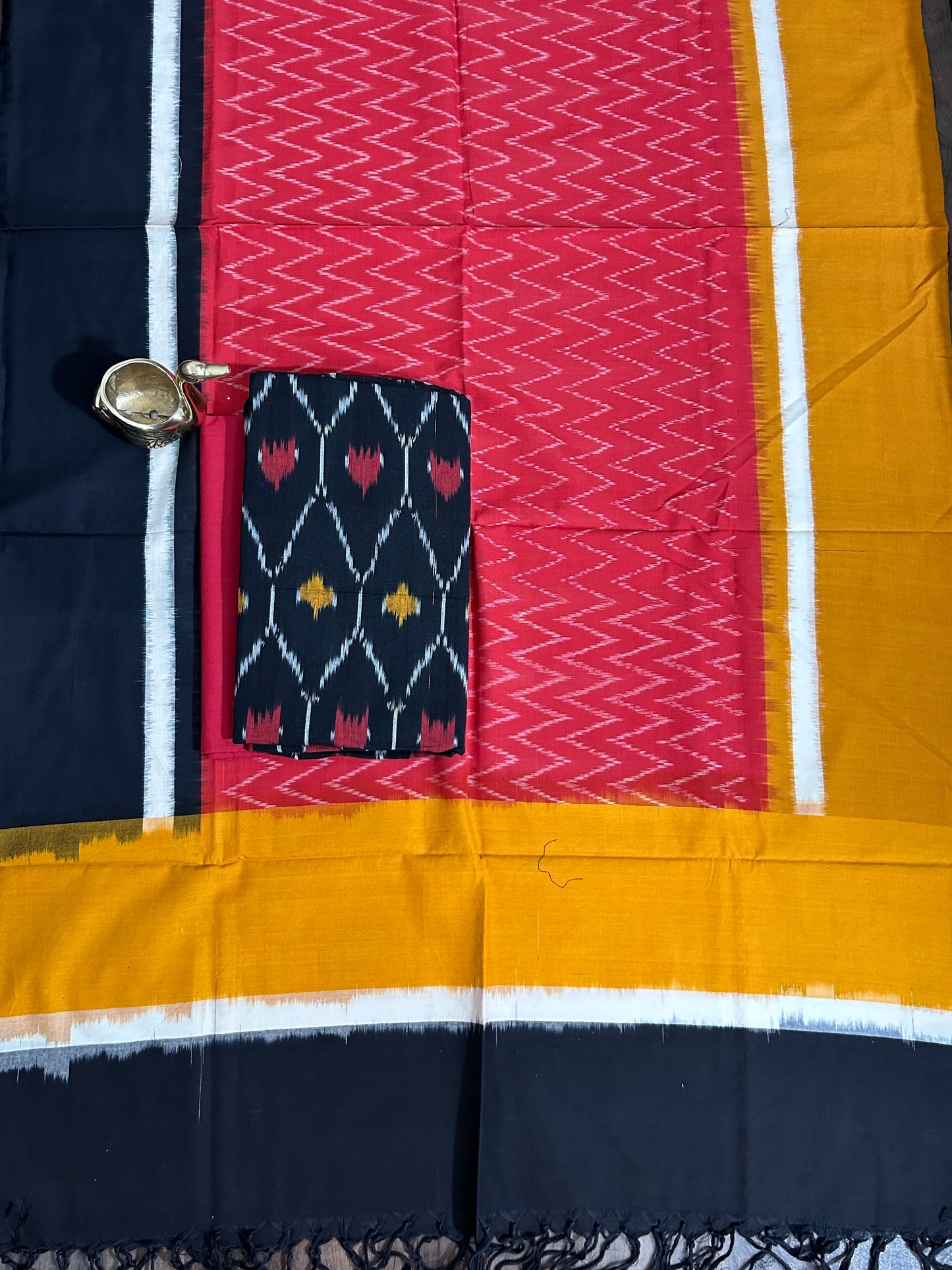 Double Ikat Cotton Dress Material